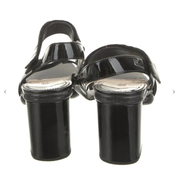 Prada Patent Leather Heeled Sandals | Size US 7 / EU 37 - Picture 16 of 16